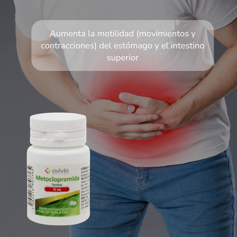 Metoclopramida 10 Mg 4 Frascos Con 20 Tabletas C/u Avivia