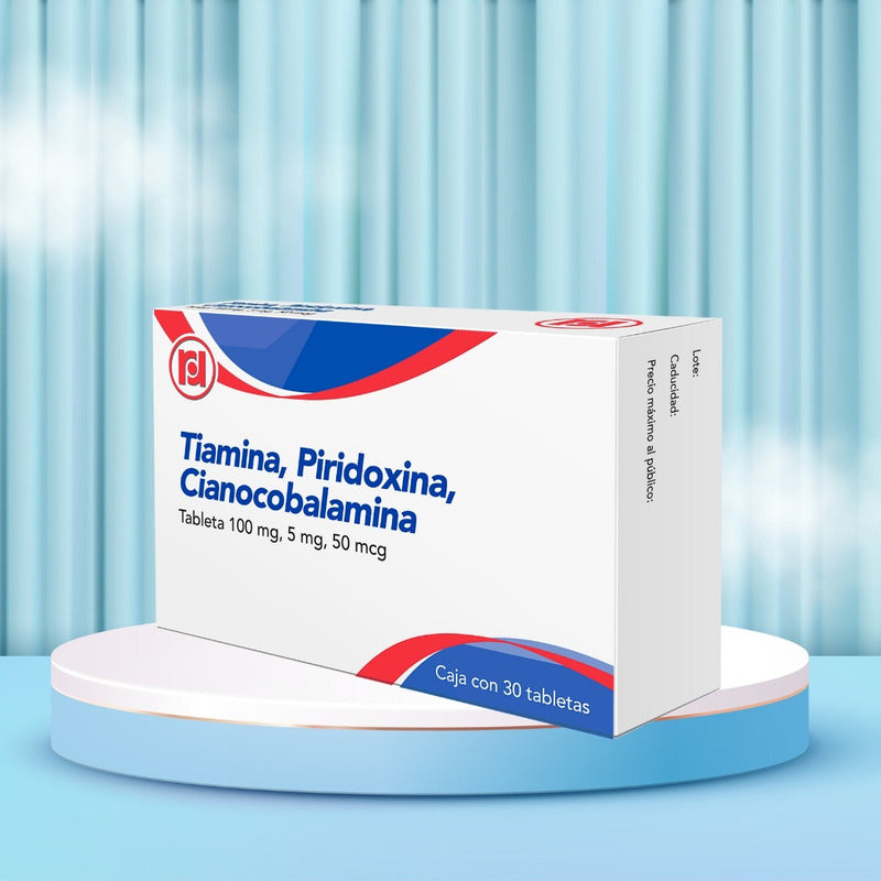 Tiamina Piridoxina Cianocobalamina 3 Cjs 30 Tabs C/u Randall