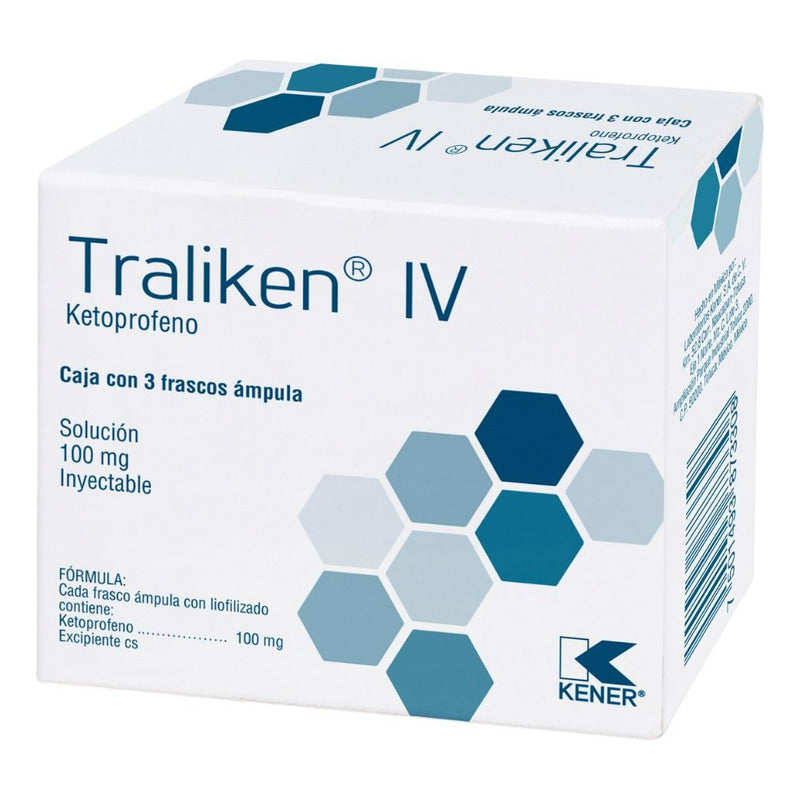 Ketoprofeno Tralinken 100 Mg Sol. Inyectable 3 Amp.