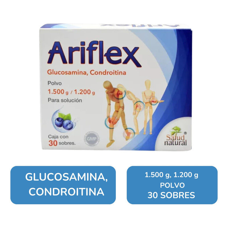 Ariflex Glucosamina Condroitina En Polvo Caja Con 30 Sobres