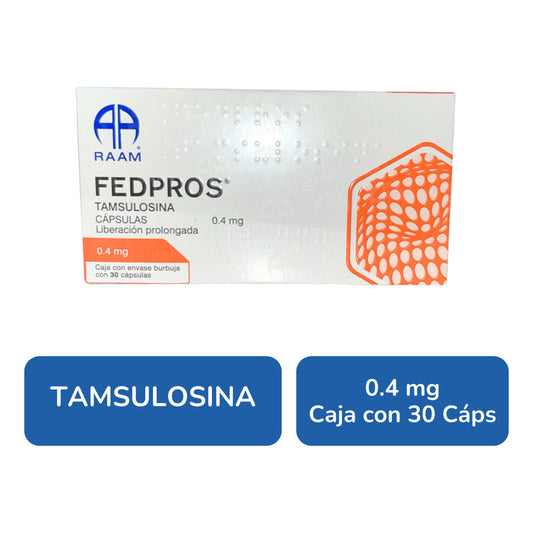 Fedpros Tamsulosina 0.4 Mg Caja Con 30 Cápsulas Raam