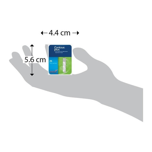 Contour Plus Tiras Reactivas Caja Con 25 Para Glucómetro