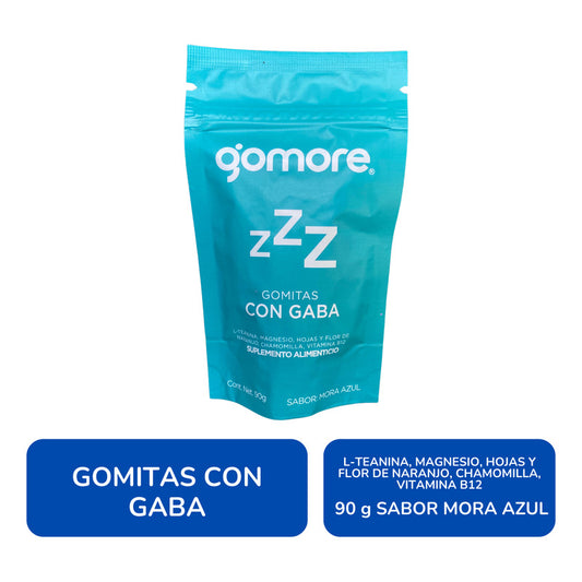 Gomore Gomitas Con Gaba, L-teanina, Magnesio, Naranjo 90 G Mora Azul