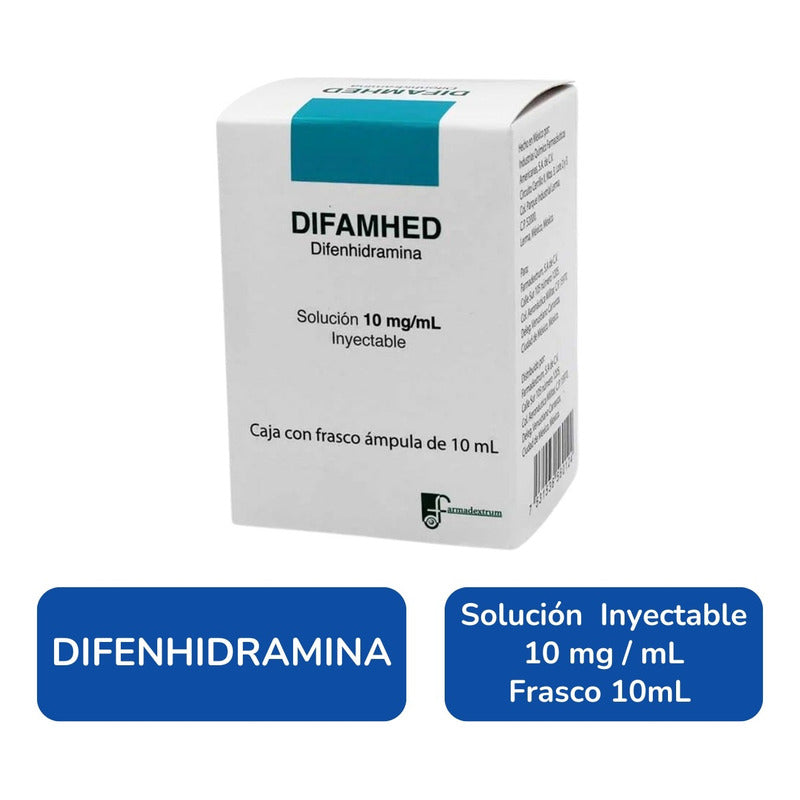 Difamhed Difenhidramina 10mg/ml Sol Inyec. 10ml Farmadextrum