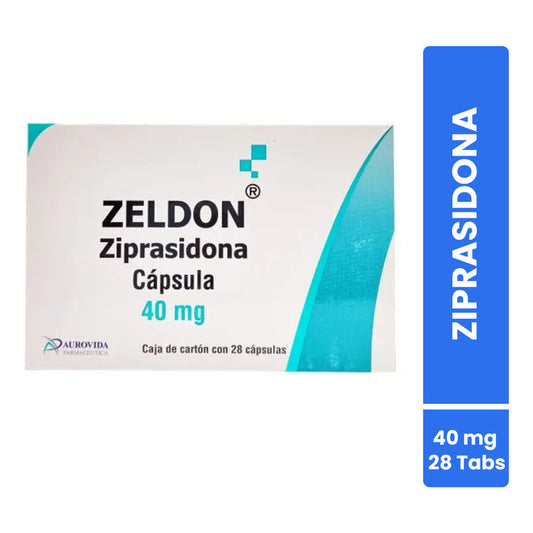 Zeldón Ziprasidona Caja Con 28 Caps. 40 Mg Aurovida