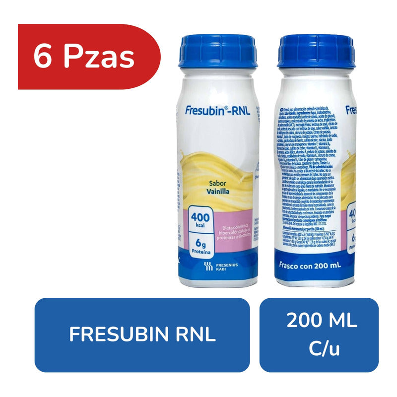 Fresubin Rnl Sabor Vainilla 400 Kcal 6 Botes De 200 Ml C/u Vainilla
