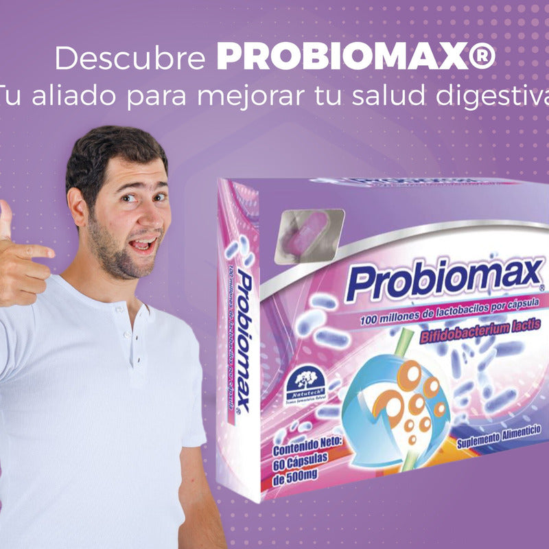 Probiomax Caja Con 60 Cápsulas De 500 Mg Natutech Sin Sabor