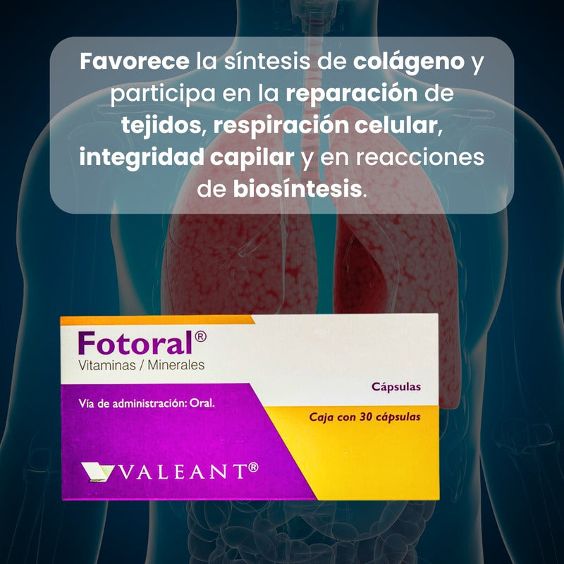 Fotoral Vitaminas Y Minerales Caja Con 30 Cápsulas Valeant