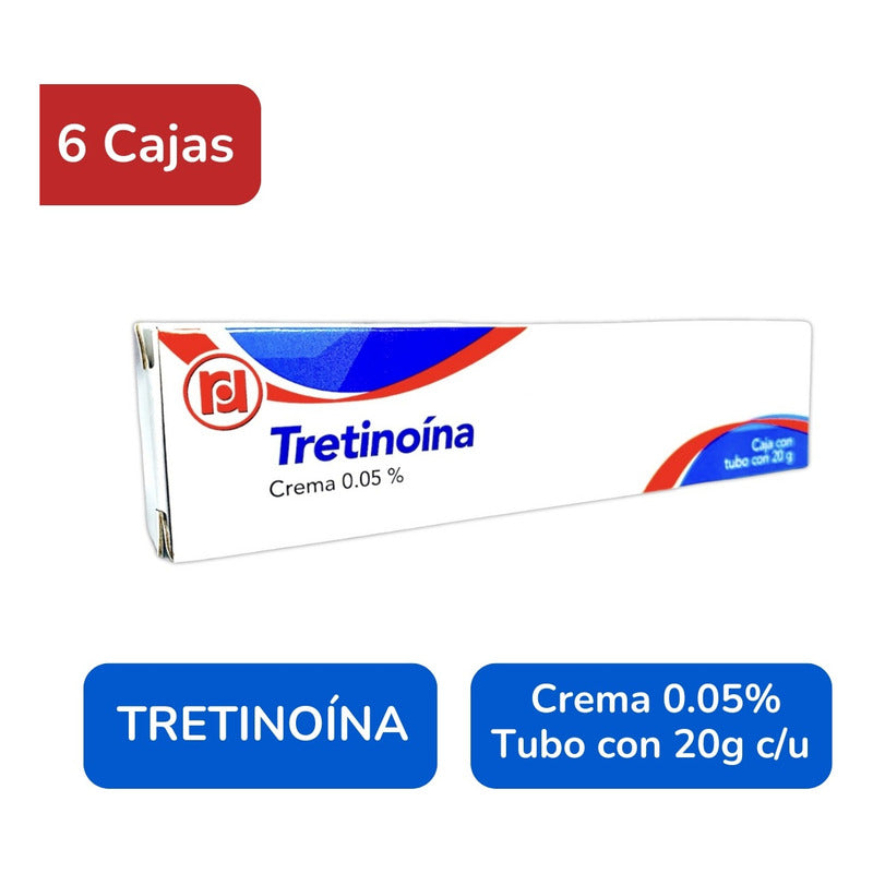 Tretinoina Ácido Retinoico 5% Crema 6 Tubos 20 G C/u Randall