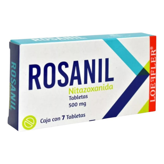 Rosanil Nitazoxanida 500 Mg Con 7 Tabletas Loeffler
