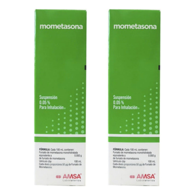 Mometasona Inhalación Nasal 0.05% 18 Ml Suspensión 2 Frascos