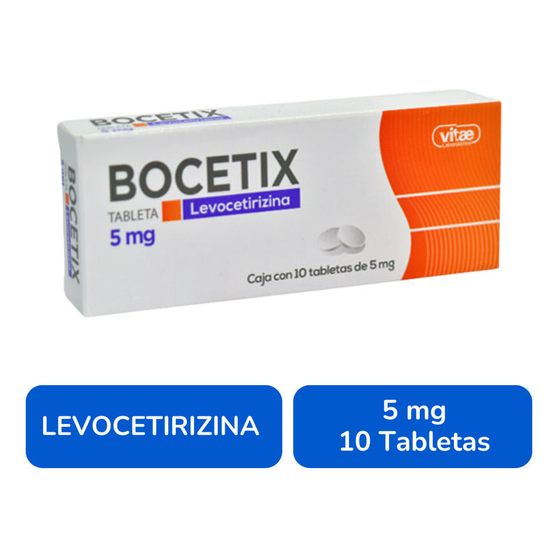 Bocetix Caja Con 10 Tabs Levocetirizina 5 Mg Gel Pharma