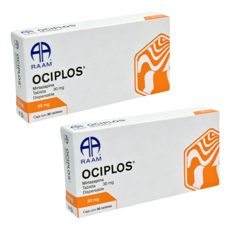 Mirtazapina Ociplos 2 Cajas 30 Mg 30 Tabletas Dispersables