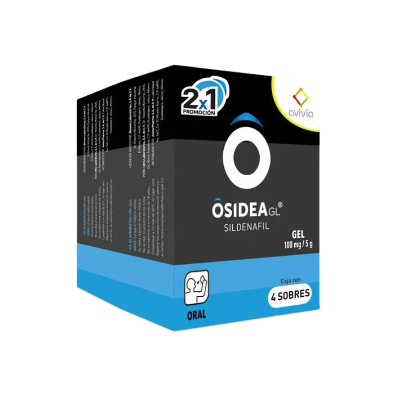 Avivia Sildenafil Osidea Gl Gel Oral 100 Mg Con 8 Sobres