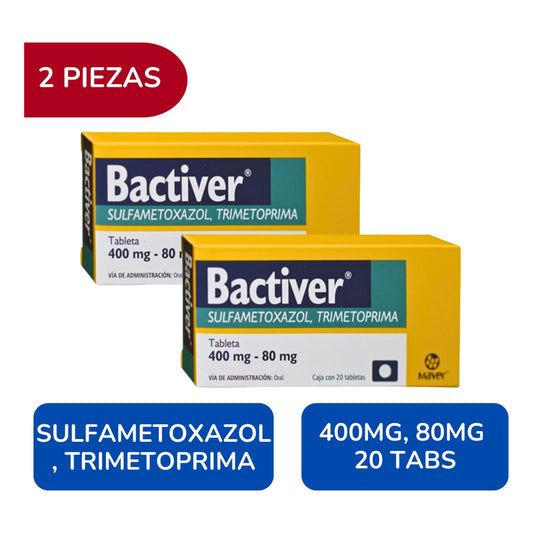 Bactiver Sulfametoxazol Trimetoprima Maver Duo 20 Tabs C/u