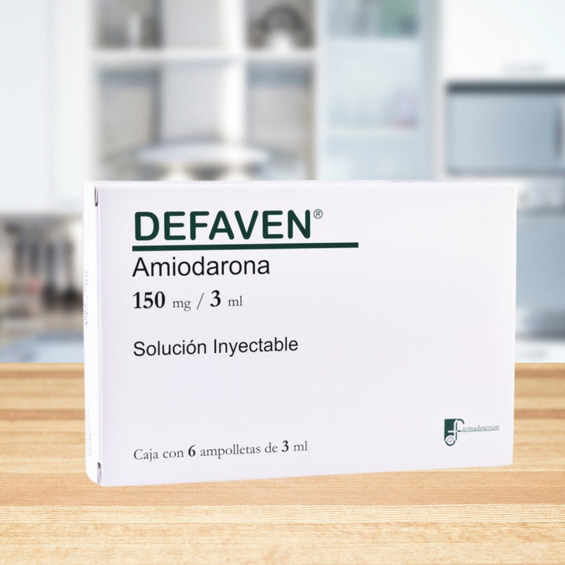 Defaven Amiodarona 150mg/3ml 6 Amp. Inyectables Farmadextrum