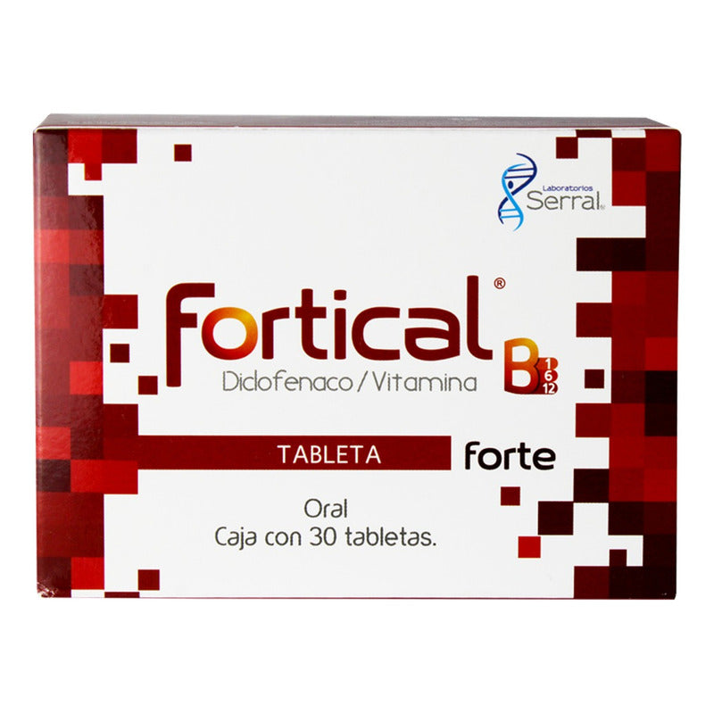 Fortical Forte C/30 Tab Diclofenaco/vitamina B1-b6-b12 Sabor Sin Sabor