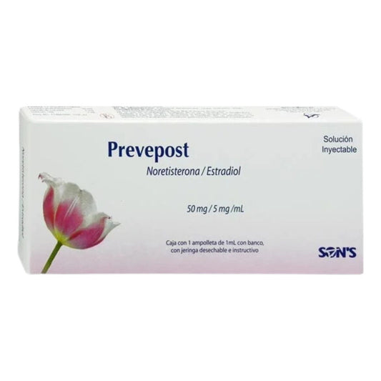 Prevepost Noretisterona Estradiol50 Mg/5 Mg Caja 1 Ampolleta