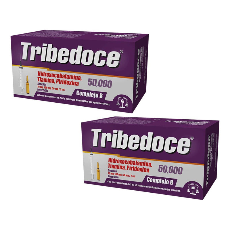Tribedoce 50,000 Complejo B Bruluart 2 Cajas Con 5 Ampo C/u
