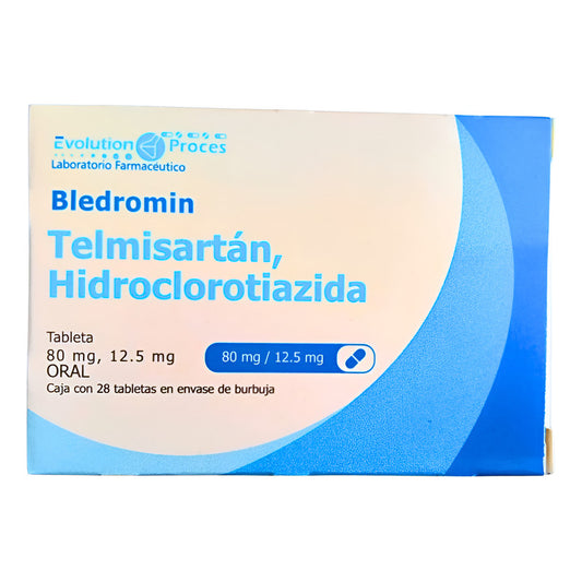 Telmisartán Hidroclorotiazida 80 Mg / 12.5 Mg 28 Tabletas