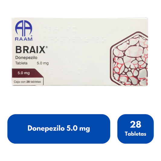 Donepezilo 5 Mg Braix Caja Con 28 Tabletas Raam