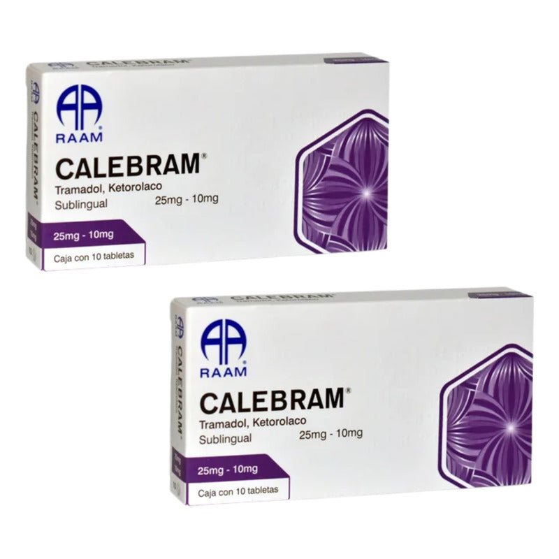 Calebram Tramadol Ketorolaco 2 Cjas C/10 Tabs 25/10 Mg Raam