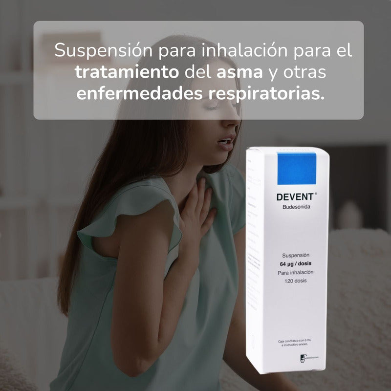 Devent Budesonida 2 Cjs 6ml 120 Dosis C/u Farmadextrum