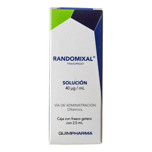 Randomixal Travoprost 40 Mcg Frasco Con 2.5 Ml Quimpharma