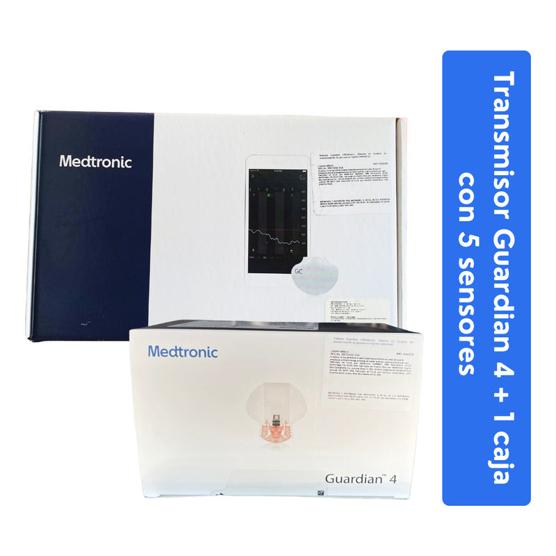Kit Guardian 4 Transmisor Y 1 Cajas De Sensores Medtronic Salmón