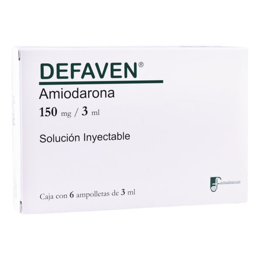 Defaven Amiodarona 150mg/3ml 6 Amp. Inyectables Farmadextrum