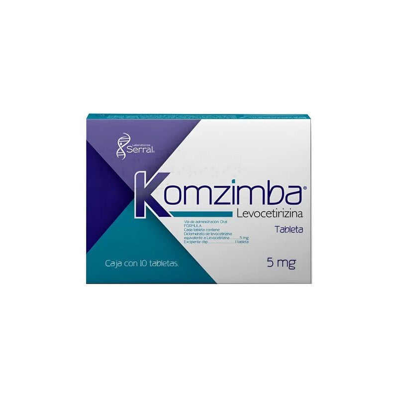 Komzimba Levocetirizina 5 Mg Caja Con 20 Tabletas