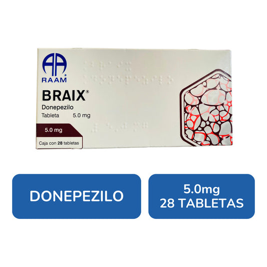 Braix Donepezilo 5 Mg Caja Con 28 Tabletas Raam