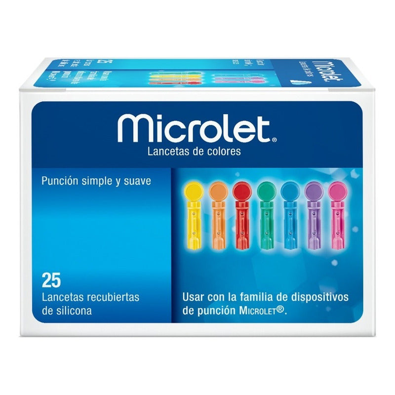 Contour Microlet Lancetas Caja Con 25 Lancetas