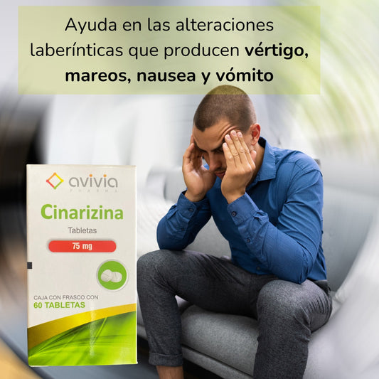 Cinarizina 75 Mg 2 Cajas Con 60 Tabletas C/u Avivia Pharma