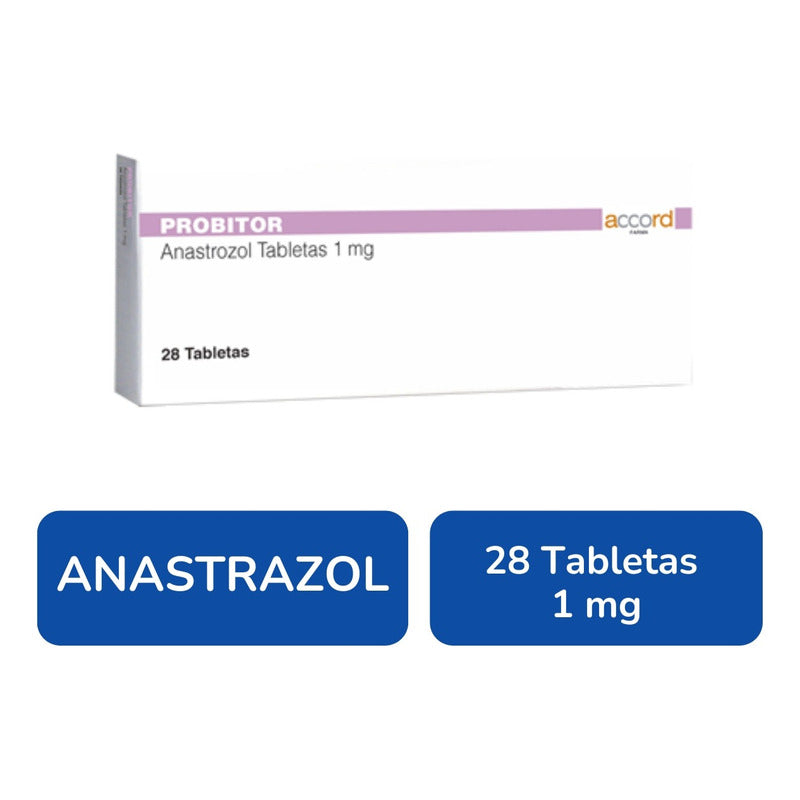 Probitor Anastrozol 1 Mg Con 28 Tabletas Accord Farma