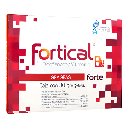 Fortical Forte C/30 Tab Diclofenaco/vitamina B1-b6-b12 Sabor Sin Sabor