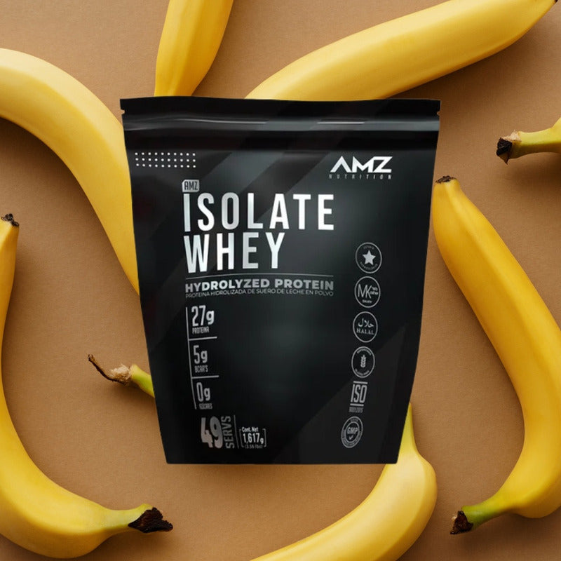 Amz Isolate Whey Proteína 1,617 G 49 Servs Sabor Plátano Plátano