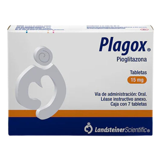 Plagox Pioglitazona 15 Mg Caja Con 7 Tabletas Landsteiner