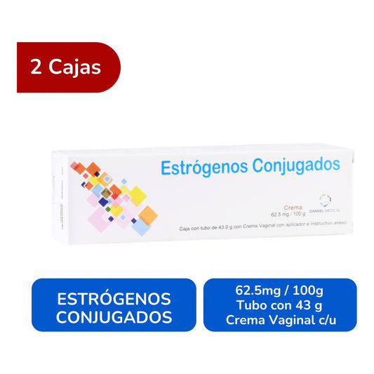 Estrogenos Conjugados Crema 62.5 Mg 2 Tubos 43g Dankel
