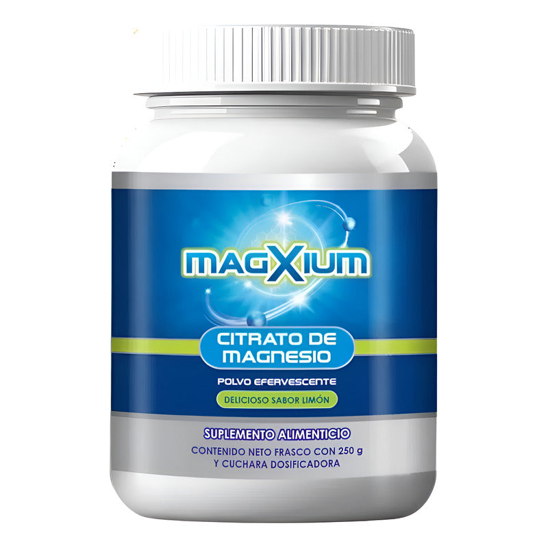 Magxium Citrato De Magnesio Polvo Efervescente 250g Limón Limón