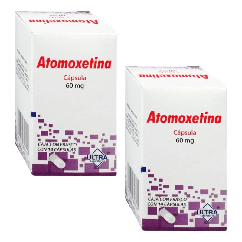 Atomoxetina 60 Mg Ultra 2 Cajas Con 14 Capsulas C/u