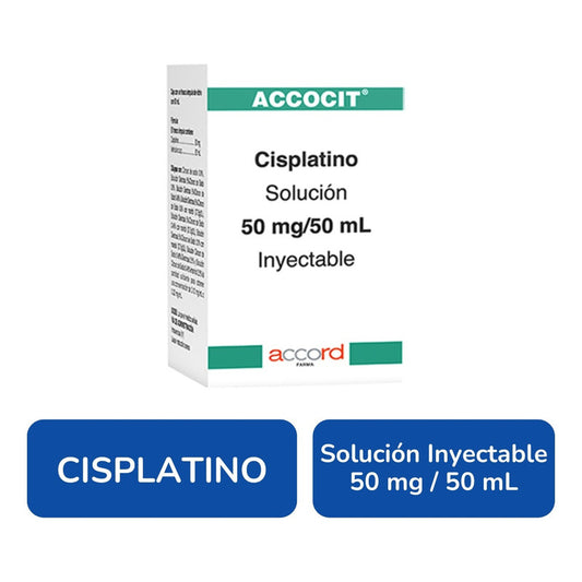 Accocit Cisplatino 50 Mg / 50 Ml Inyectable Accord Farma