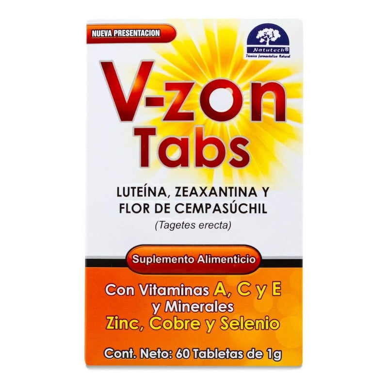 V Zon Tabs Luteina, Zeaxantina Y Flor De Cempasuchil, Vitami