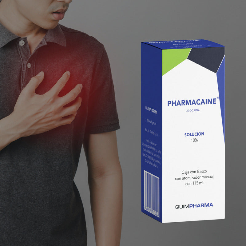 Pharmacaine Solución 10% 2 Frascos De 115 Ml Con Atomizador