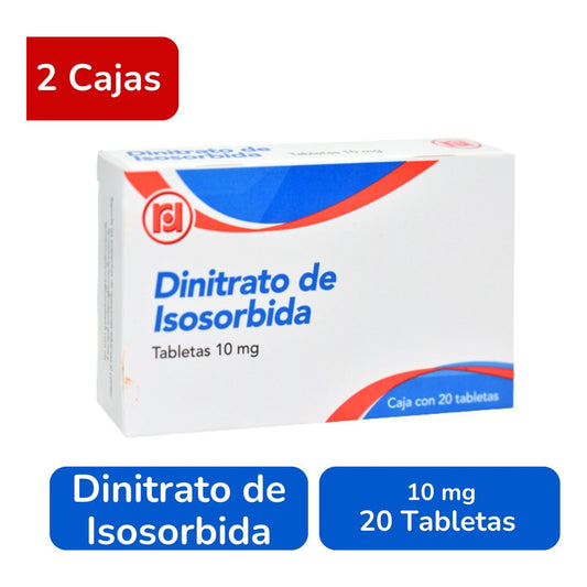 Dinitrato De Isosorbida 10 Mg 2 Cajas 20 Tabs C/u Randall