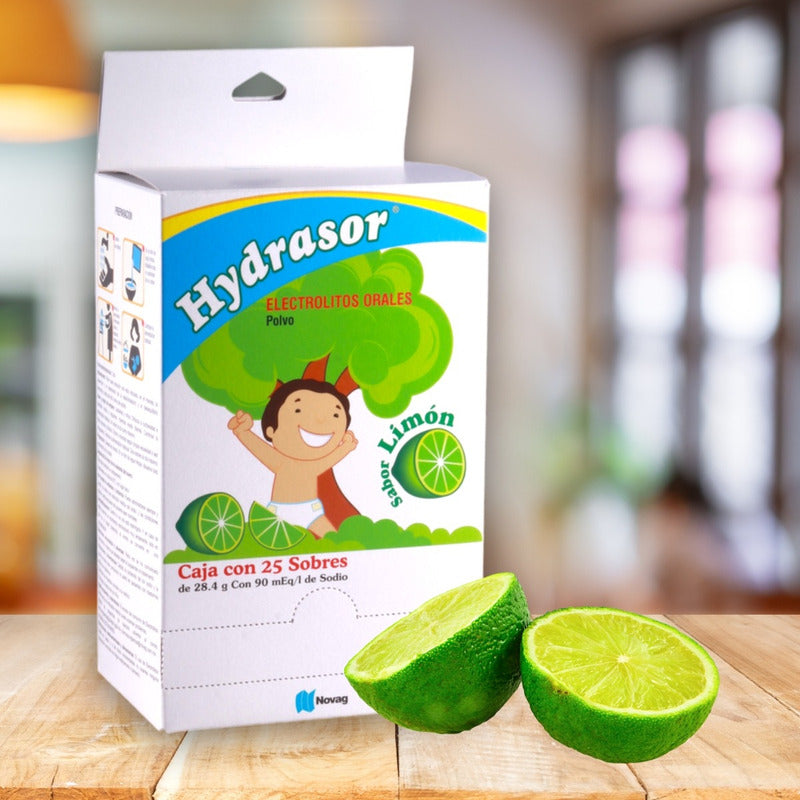 Hydrasor Electrolitos Orales Caja Con 25 Sobres Sabor Limón