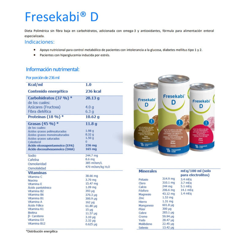Fresekabi D Sabor Fresa 30 Piezas Fresenius Kabi
