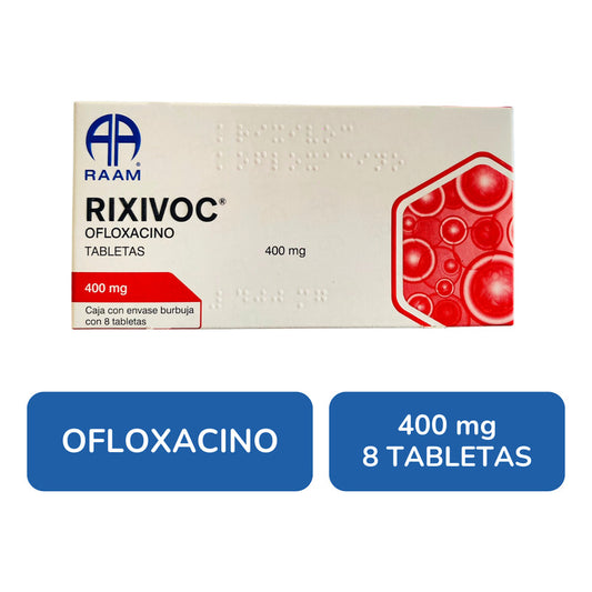 Rixivoc Ofloxacino 400 Mg Caja Con 8 Tabletas Raam