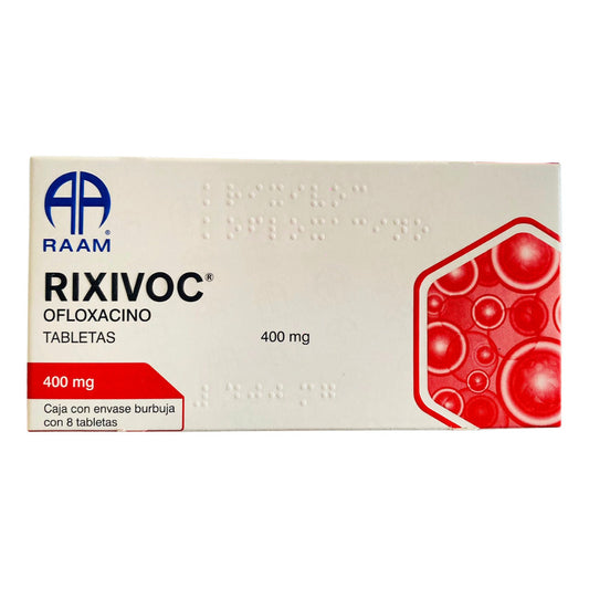 Rixivoc Ofloxacino 400 Mg Caja Con 8 Tabletas Raam