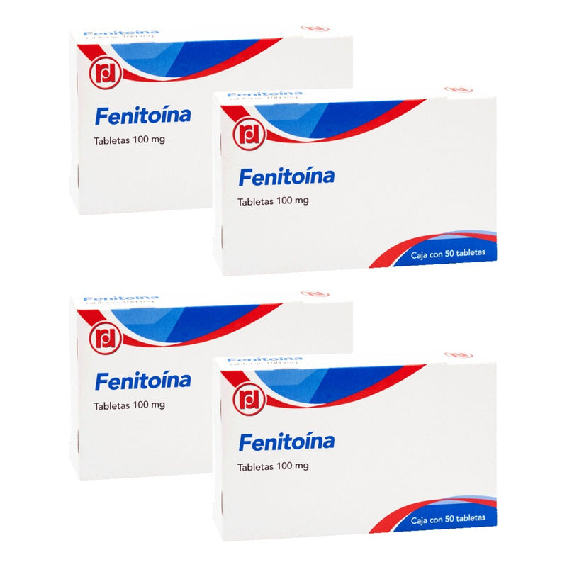 Fenitoína 100 Mg 4 Cajas Con 50 Tabletas C/u Randall
